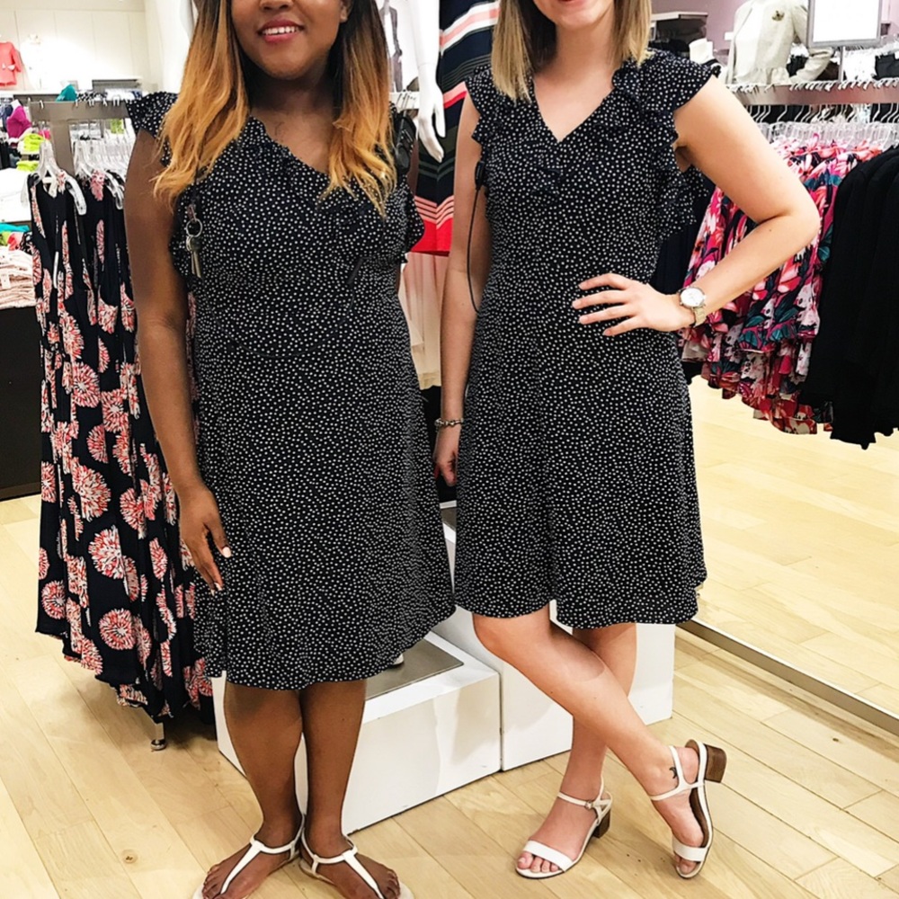 Ruffle polka dot dress